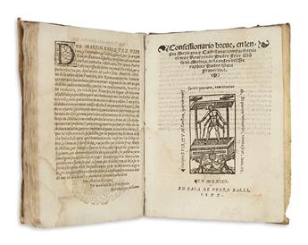 (MEXICAN IMPRINT--1577.) Molina, Alonso de. Confessionario mayor, en la lengua mexicana y castellana
